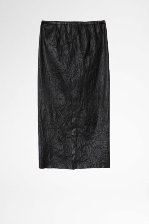 Zadig & Voltaire Jaden Crinkled leather Skirt