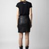 Zadig & Voltaire Julipe Crinkled Leather Skirt