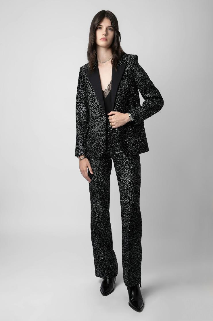 Zadig & Voltaire Venus Velvet Blazer, Black