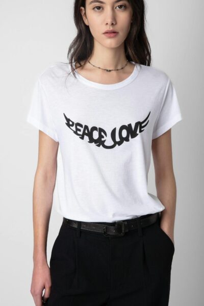 Zadig & Voltaire Woop Peace & Love Wings T-Shirt, White