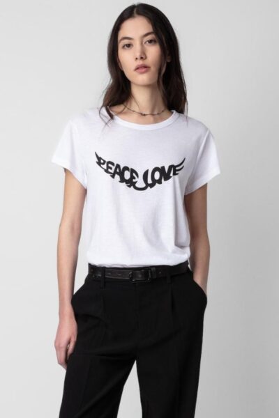 Zadig & Voltaire Woop Peace & Love Wings T-Shirt, White