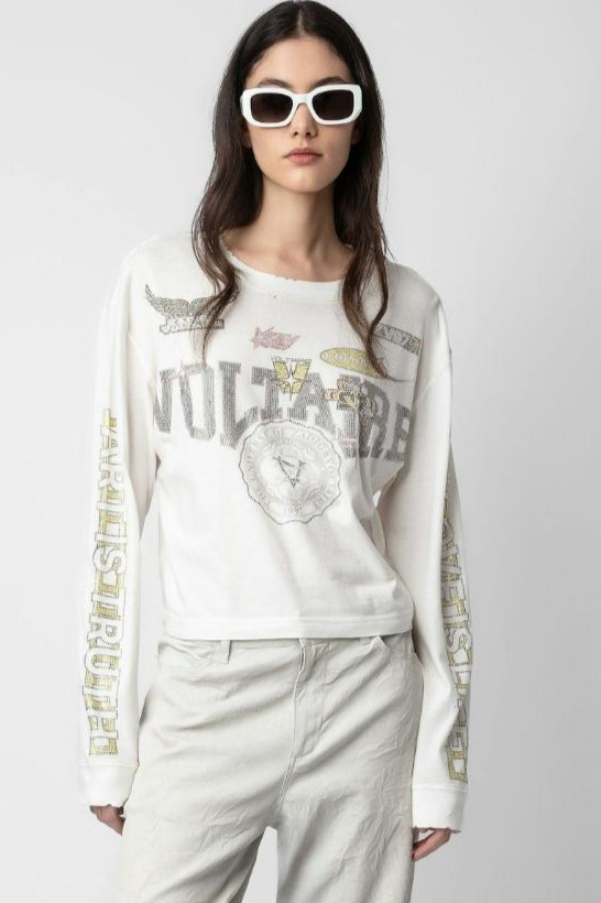 Zadig & Voltaire Iona Voltaire Diamanté T-shirt