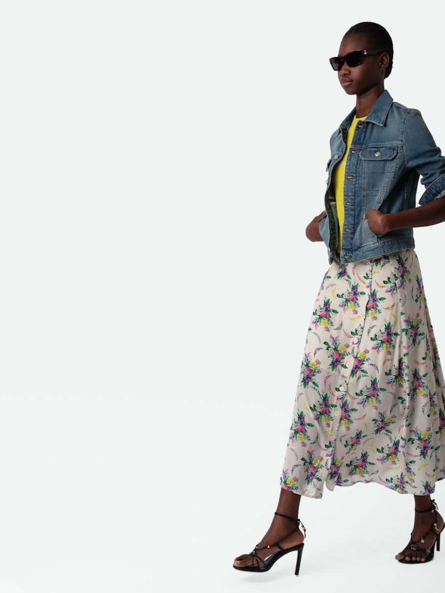 WWSK00379_MASTIC_ADDI_1 Zadig & Voltaire June Skirt, Mastic