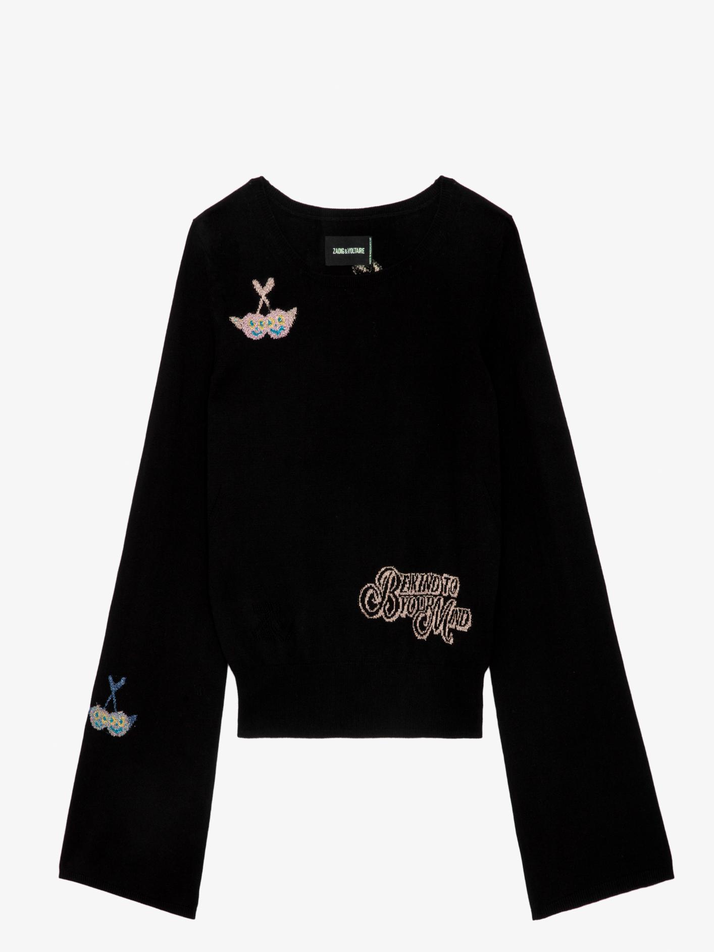 Zadig & Voltaire Katya Cherry Sweater, Black