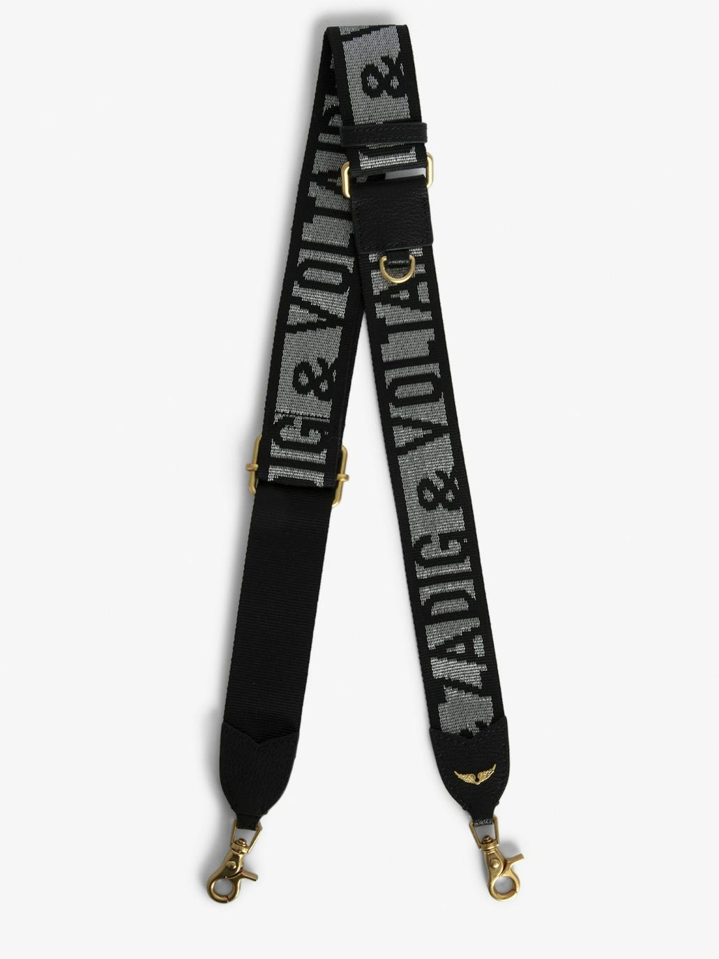 Zadig & Voltaire Zadig Shoulder Strap, Noir Silver