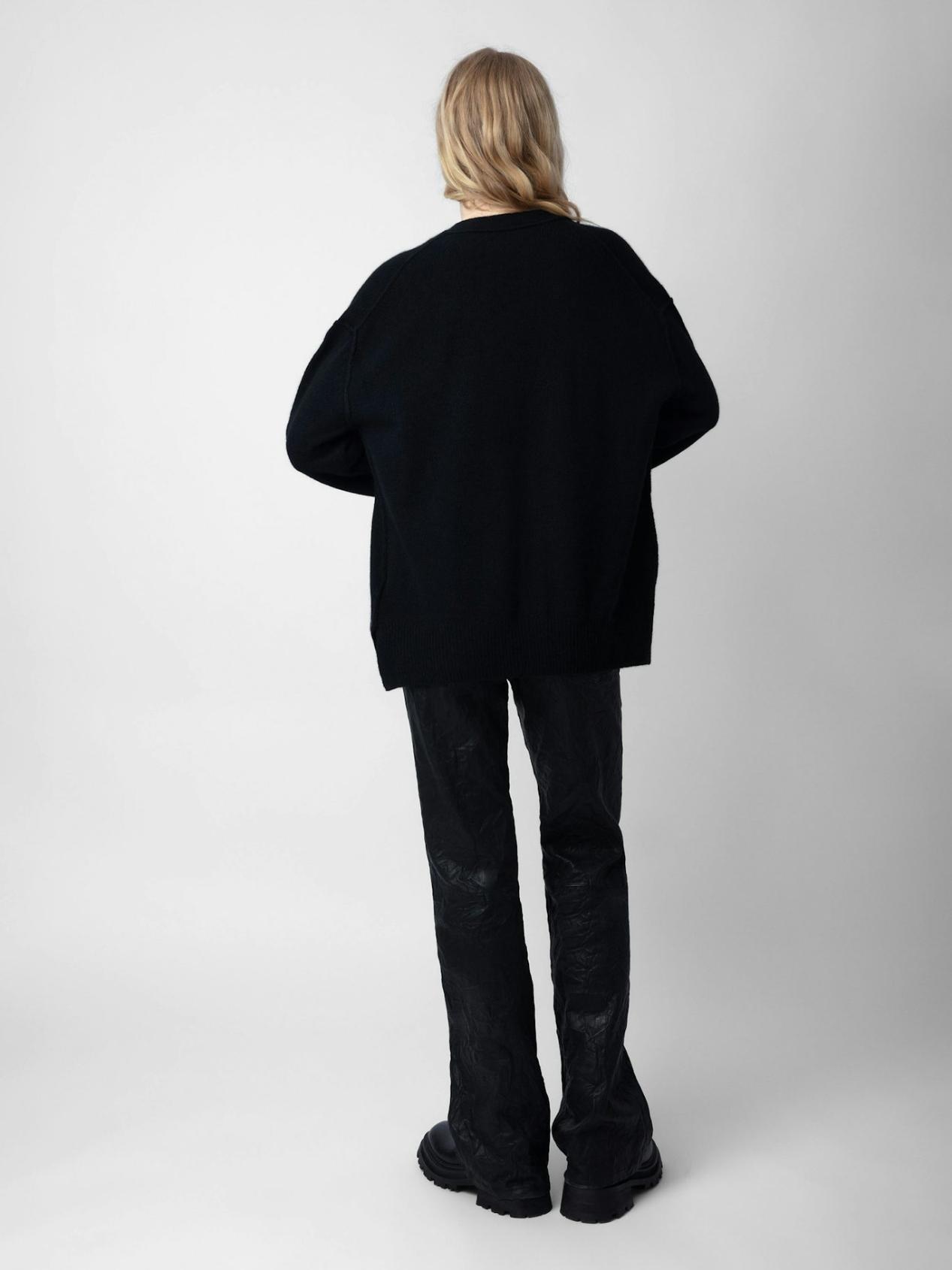 KWCA00002_NOIR_BACK Zadig & Voltaire Mirka Jewelled Cardigan,