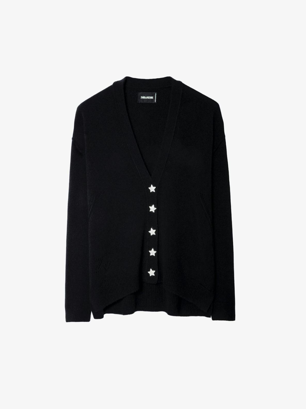 KWCA00002_NOIR_PACKSHOT Zadig & Voltaire Mirka Jewelled Cardigan,Zadig & Voltaire Mirka Jewelled Cardigan,