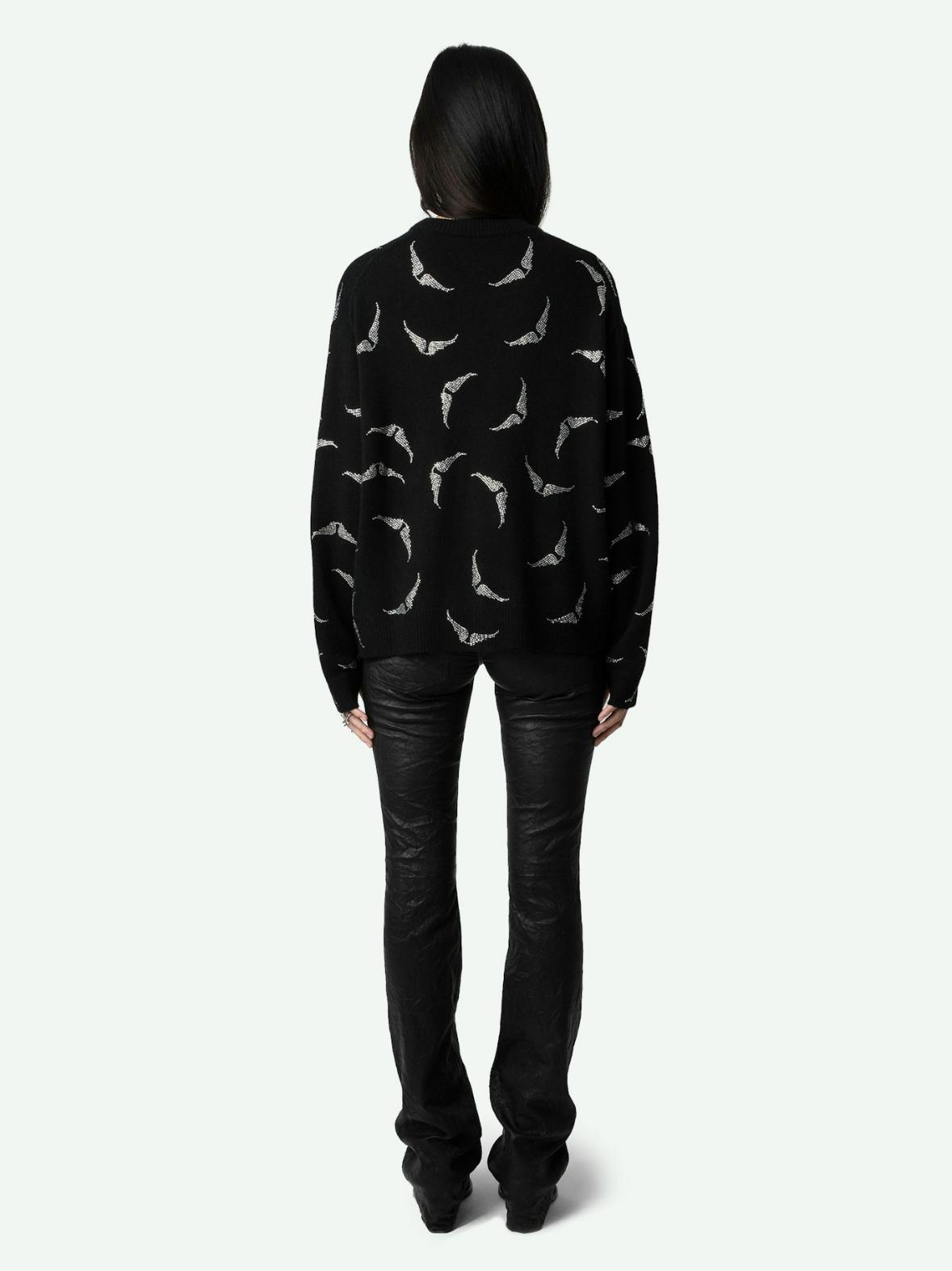 Zadig & Voltaire Markus Diamanté Wings Cashmere Sweater
