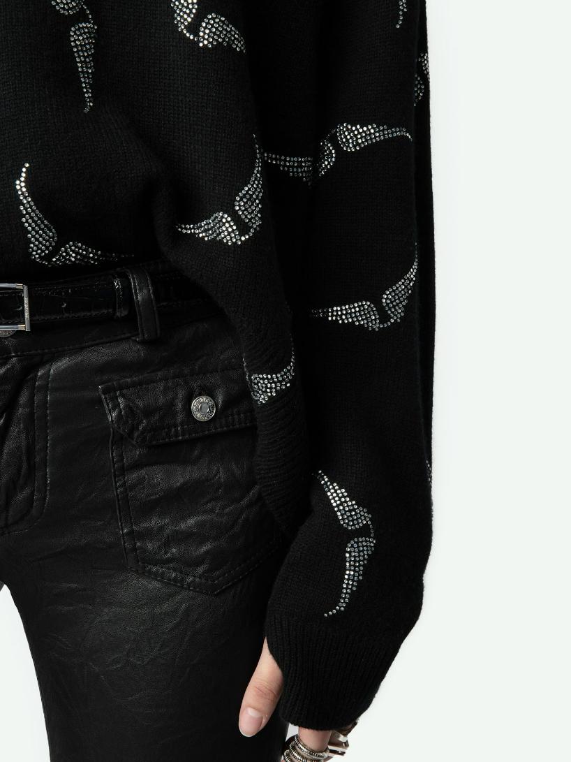 Zadig & Voltaire Markus Diamanté Wings Cashmere Sweater