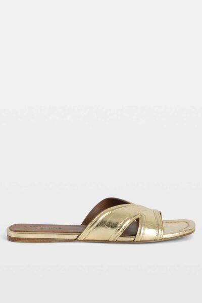 Zadig & Voltaire Azora Mules, Gold.