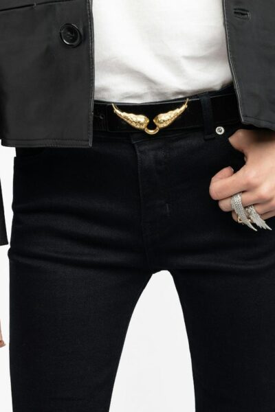 Zadig & Voltaire Rock Reversible Belt, Noir.