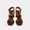Jonak Vilma Heeled Sandals, Brown Leather