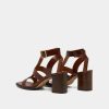 Jonak Vilma Heeled Sandals, Brown Leather
