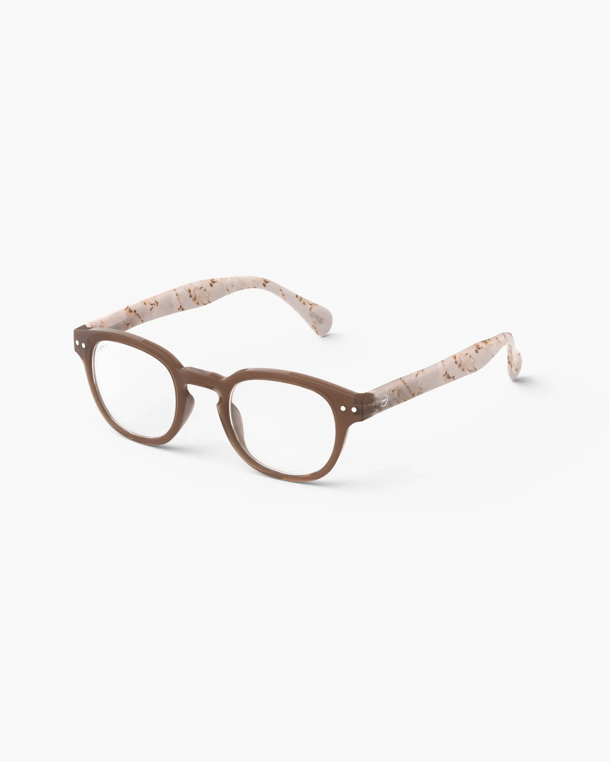 Izipizi #C Reading Glasses, Light Marble.