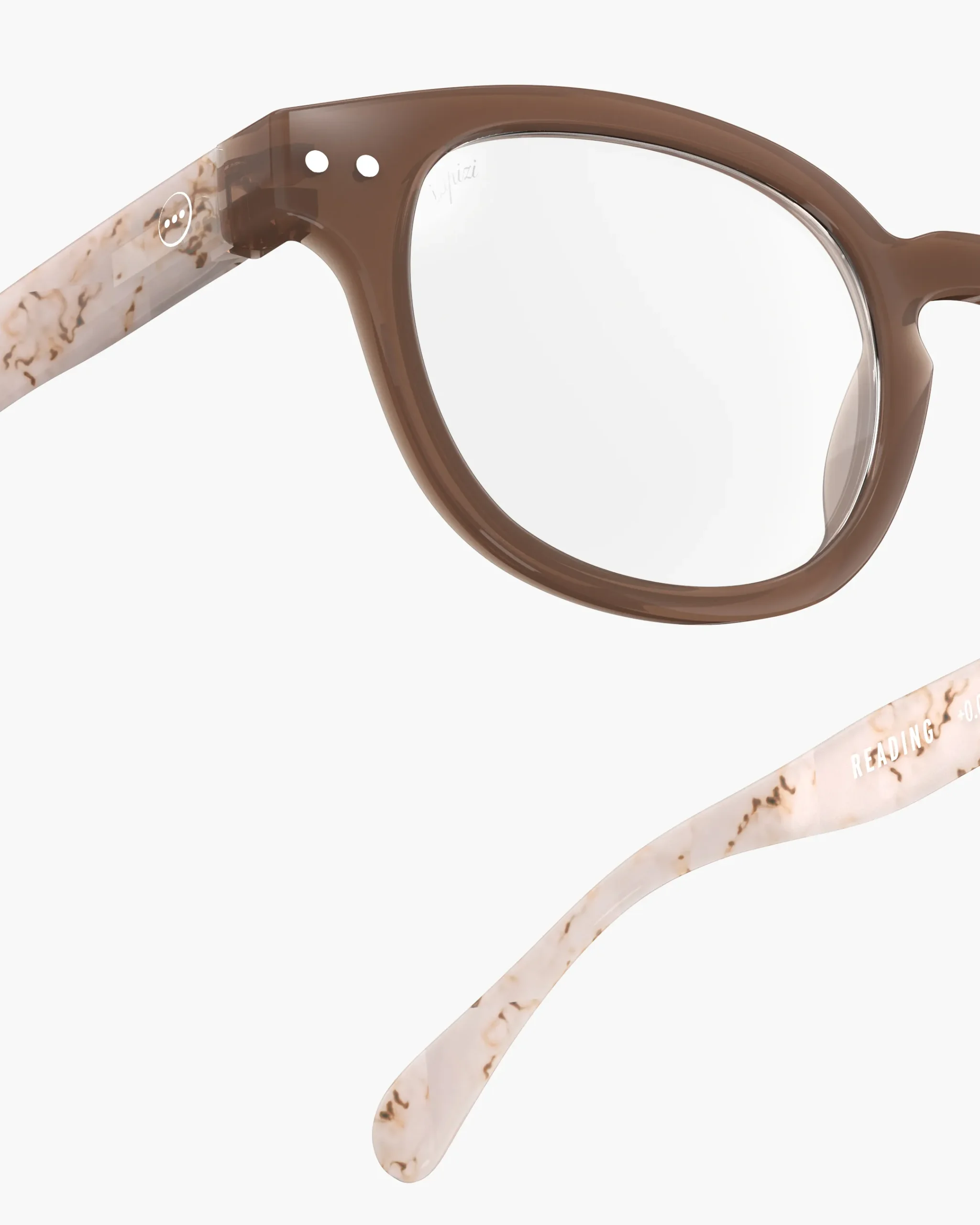 Izipizi #C Reading Glasses, Light Marble.