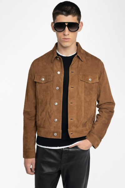 Zadig & Voltaire Bases Suede Leather Jacket