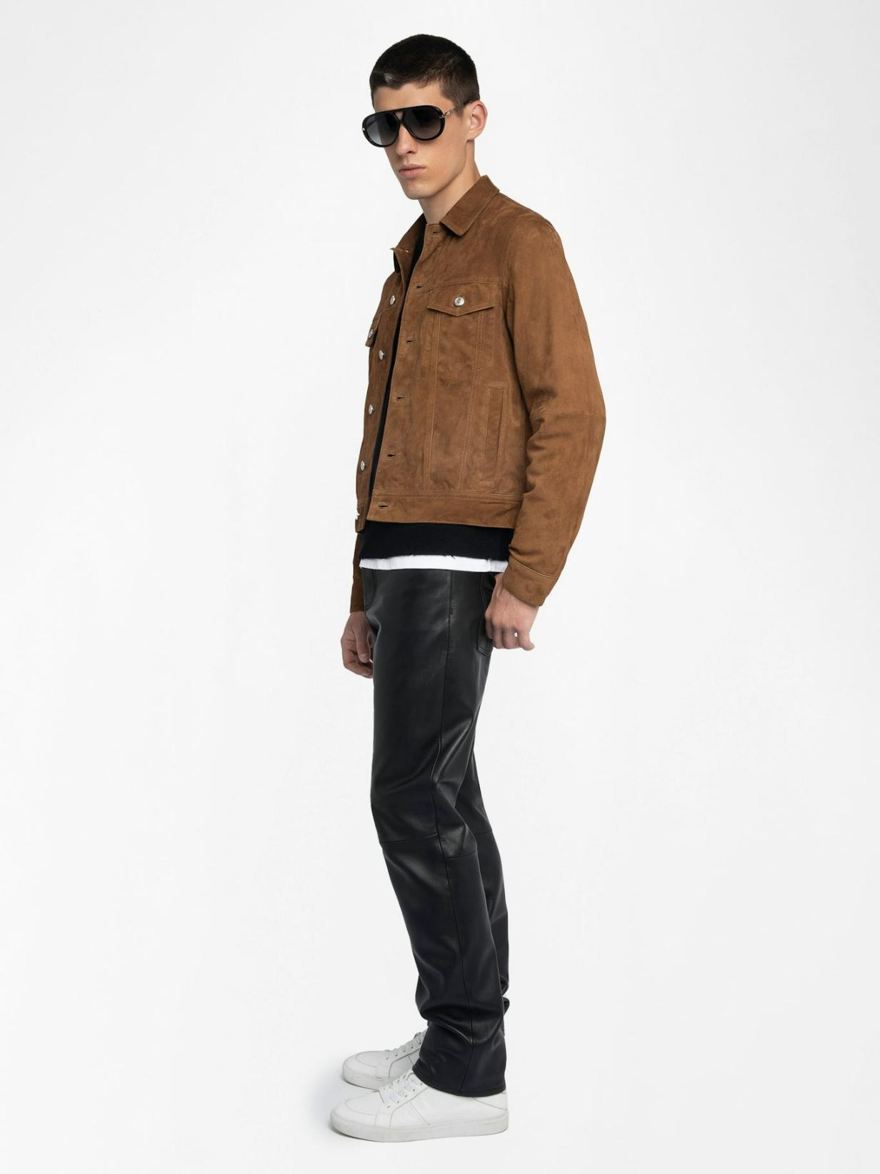 Zadig & Voltaire Bases Suede Leather Jacket