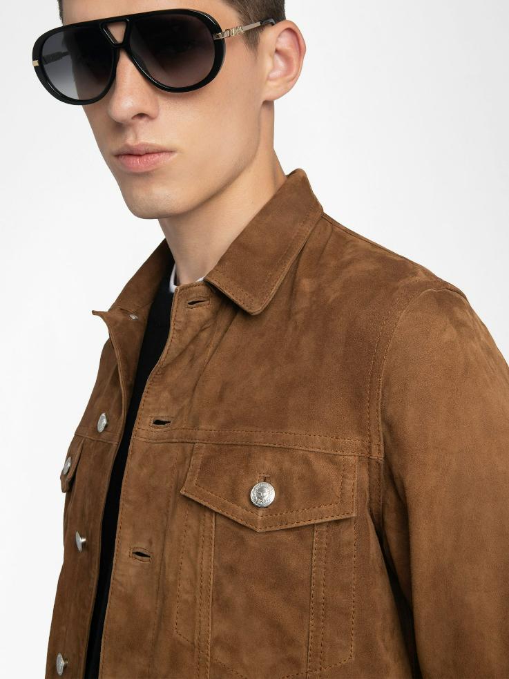 Zadig & Voltaire Bases Suede Leather Jacket
