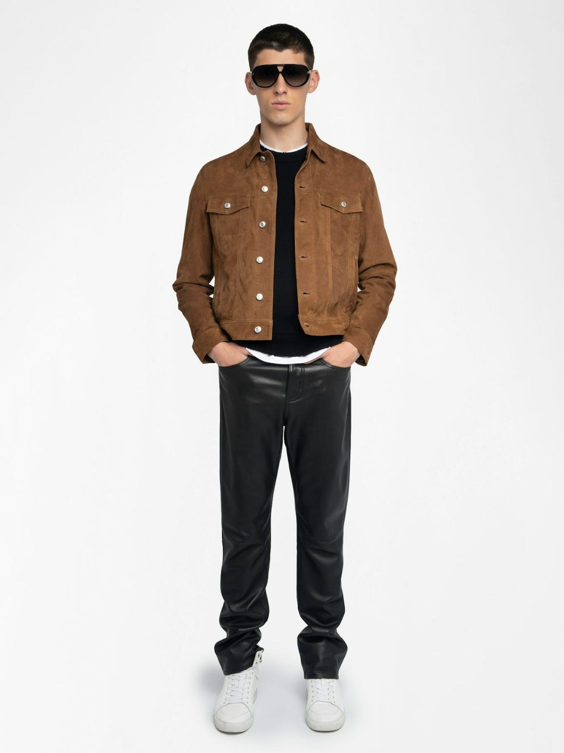 Zadig & Voltaire Bases Suede Leather Jacket