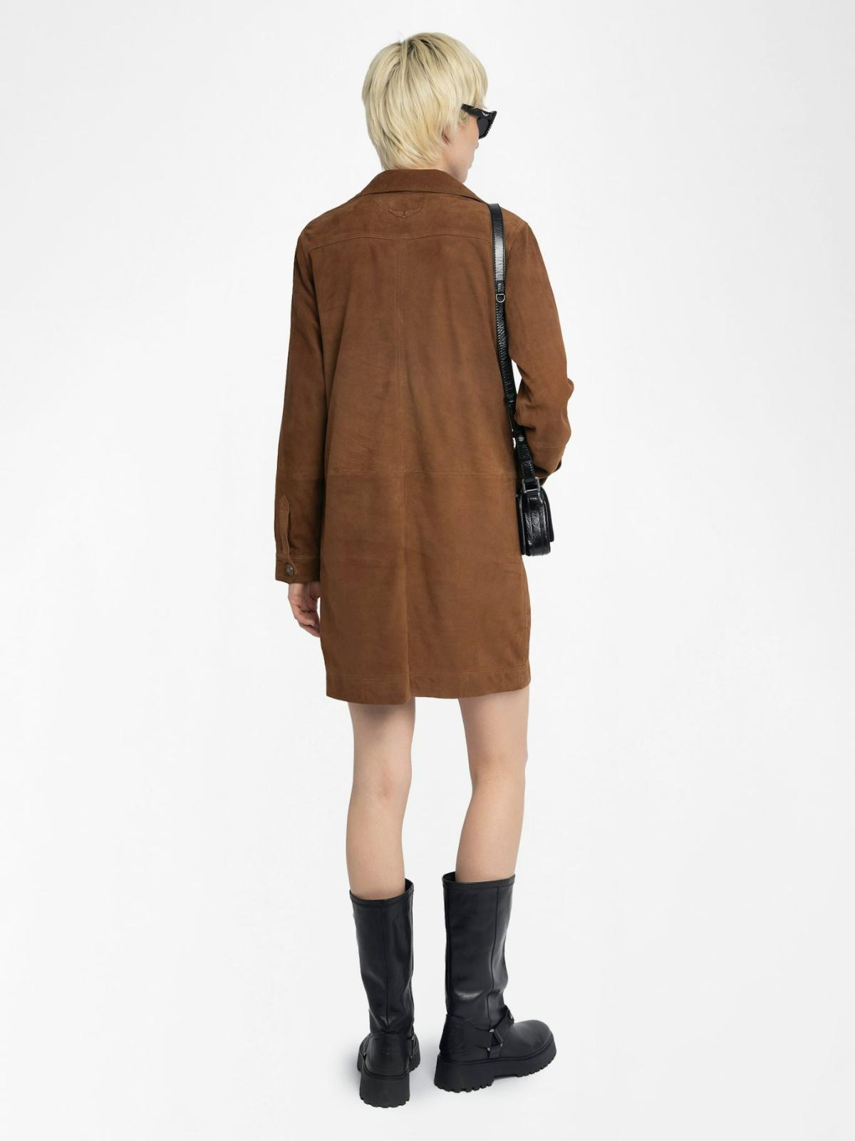 Zadig & Voltaire Remacha Suede Leather Dress