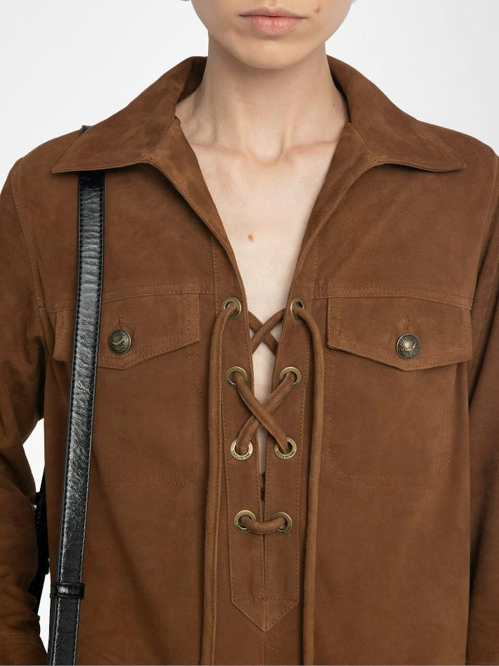 Zadig & Voltaire Remacha Suede Leather Dress