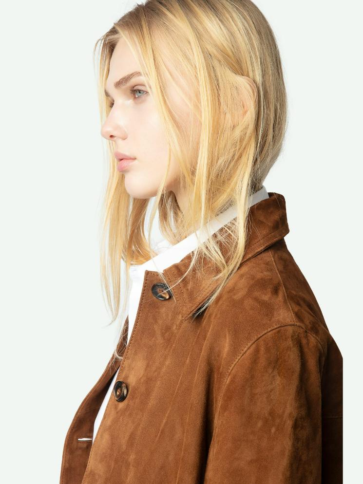 RWOW01246_COGNAC_ADDI_2_672a43035bc7a Zadig & Voltaire Lessa Suede Leather Jacket,