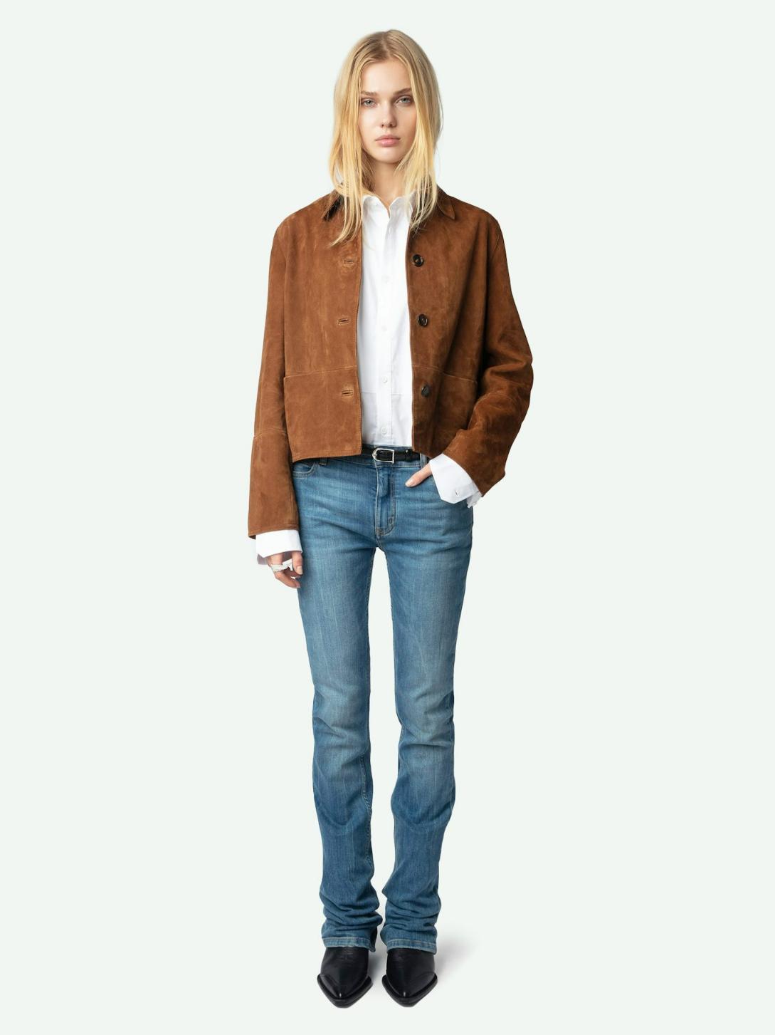 RWOW01246_COGNAC_SHOOTING_672a42974fe4e Zadig & Voltaire Lessa Suede Leather Jacket,