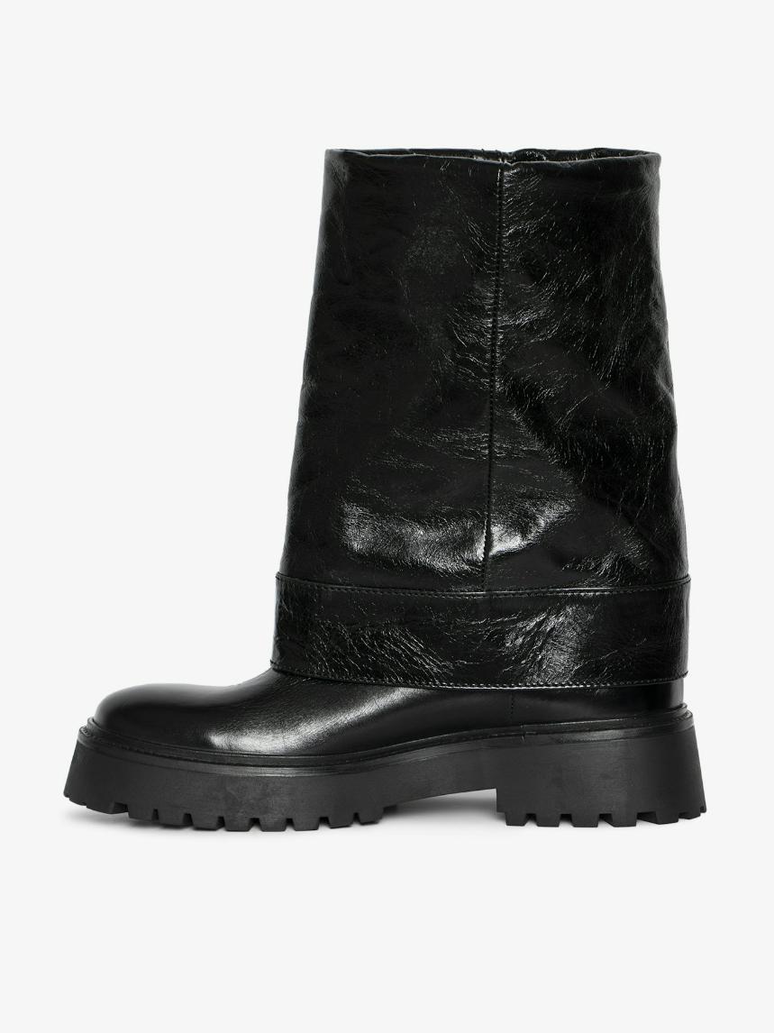 Zadig & Voltaire Angie Sleeve Vintage Patent Boots