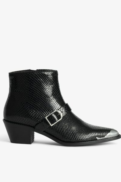 Zadig & Voltaire Tylow Wild Mirror Ankle Boots