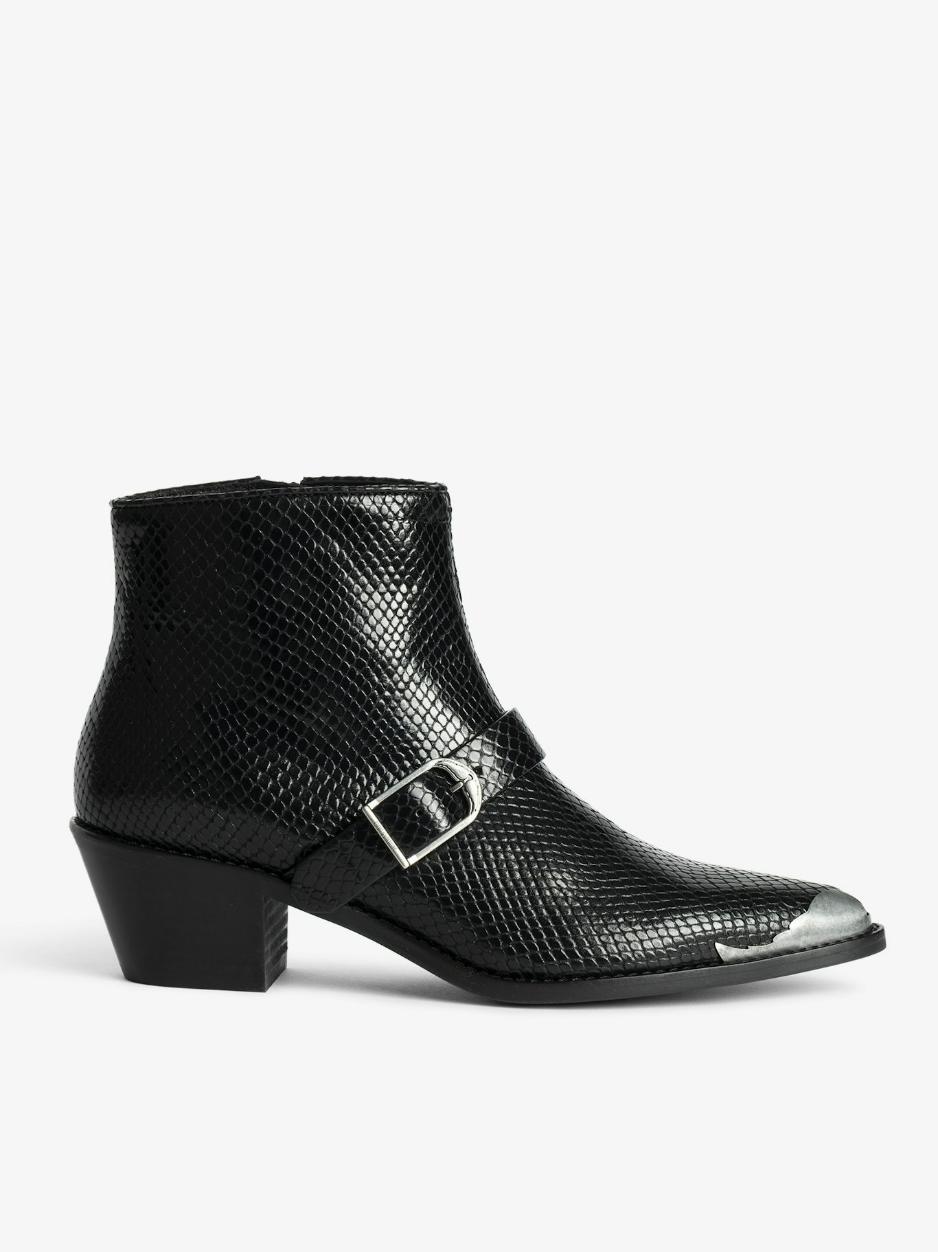 Zadig & Voltaire Tylow Wild Mirror Ankle Boots