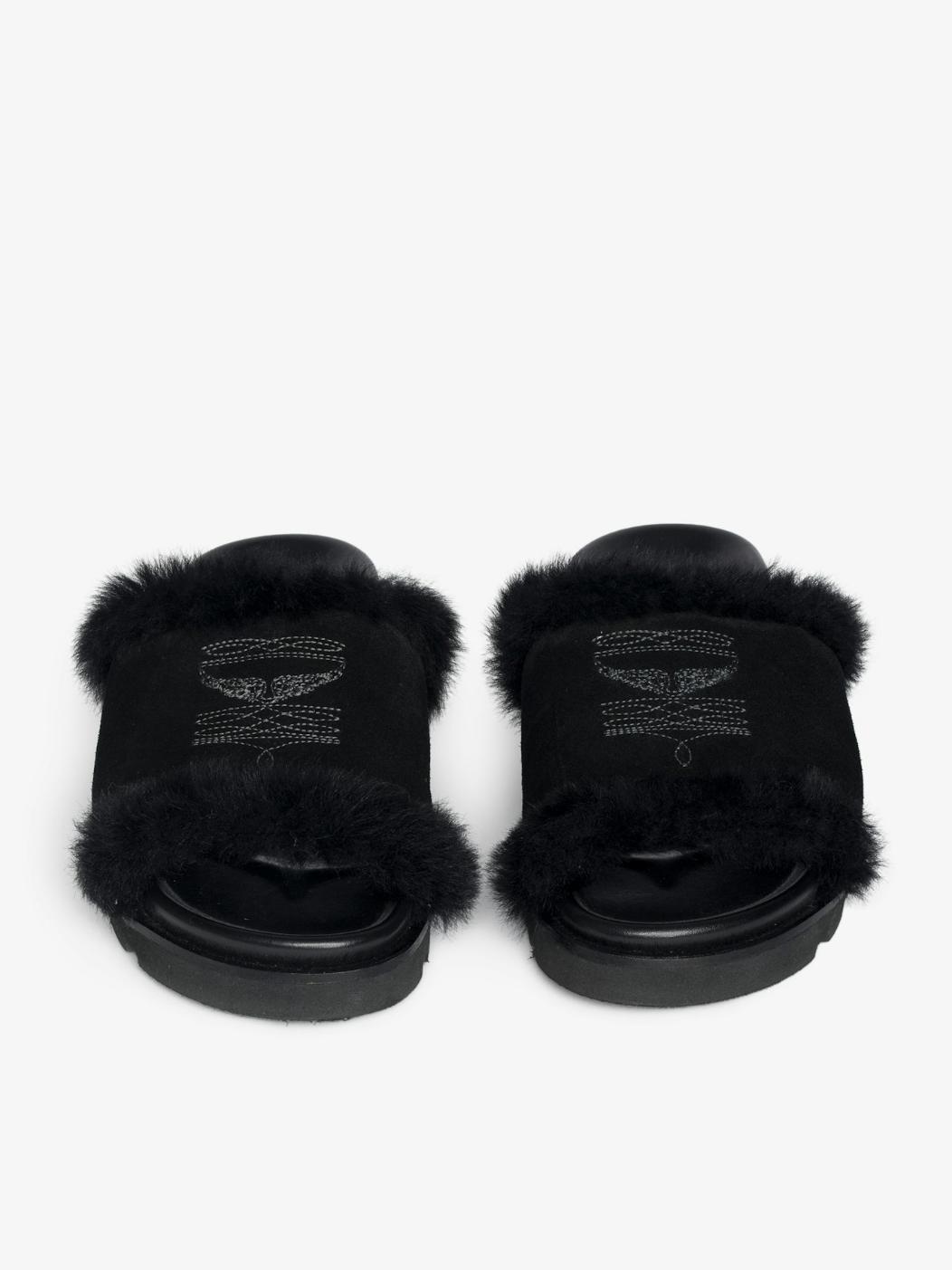 Zadig & Voltaire Teddy Bare Shearling Mules,