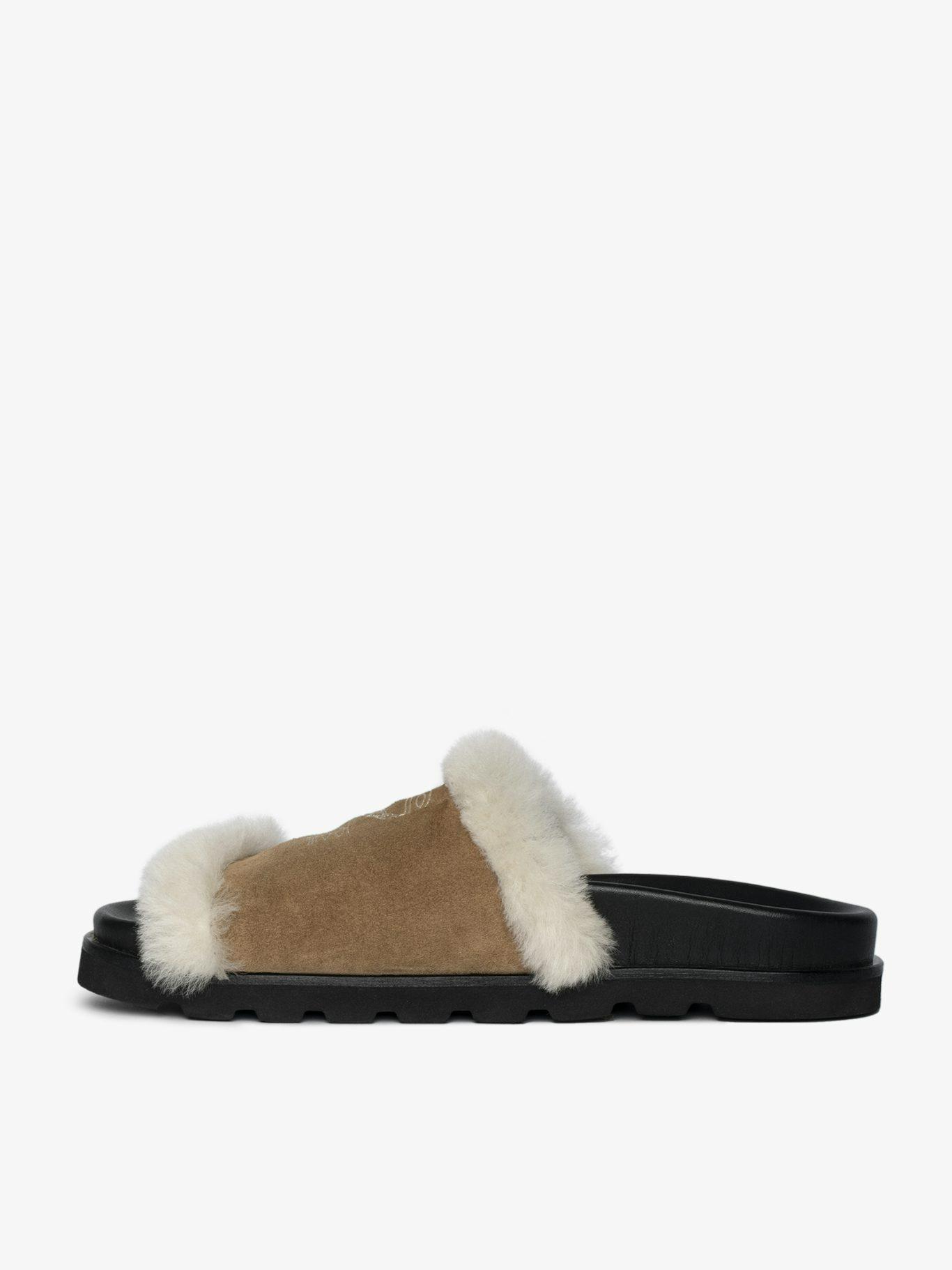 Zadig & Voltaire Teddy Bare Shearling Mules,