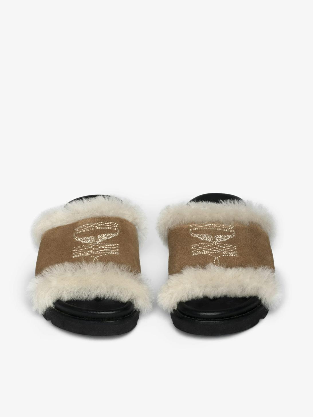 Zadig & Voltaire Teddy Bare Shearling Mules,