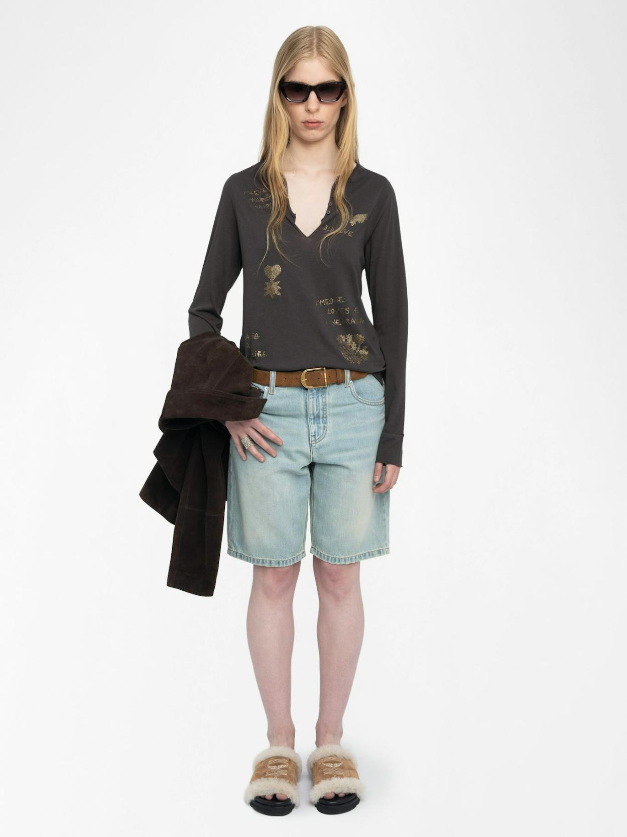 Zadig & Voltaire Teddy Bare Shearling Mules,