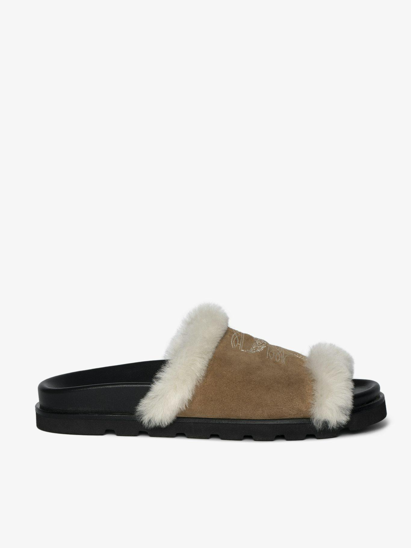 Zadig & Voltaire Teddy Bare Shearling Mules,