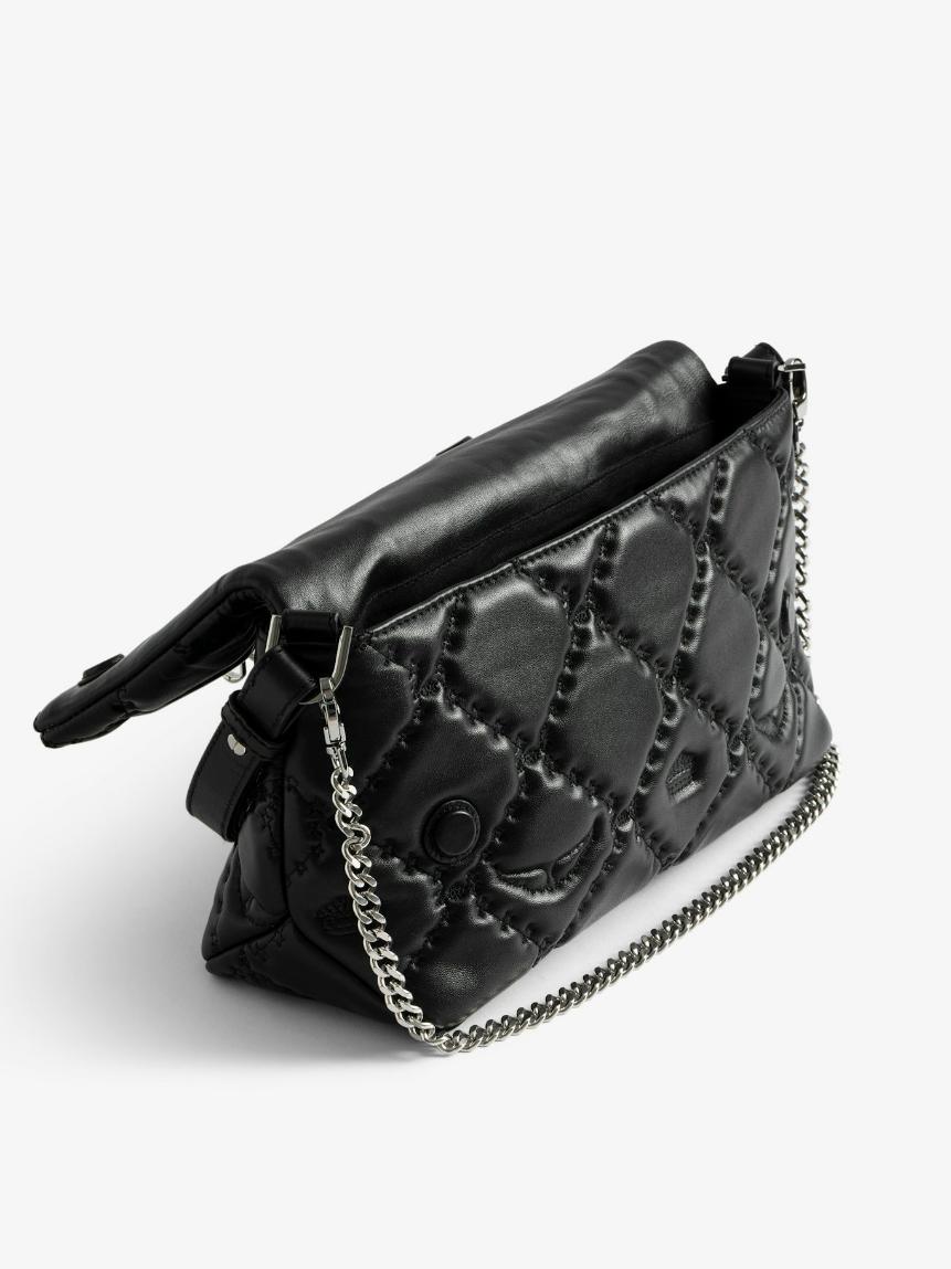 lwba04058_black_addi_3 Zadig & Voltaire Rocky II Quilted Monogram Clutch,