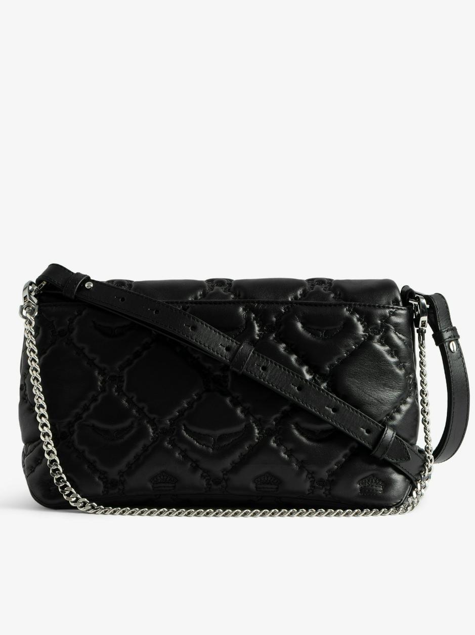 lwba04058_black_back Zadig & Voltaire Rocky II Quilted Monogram Clutch,