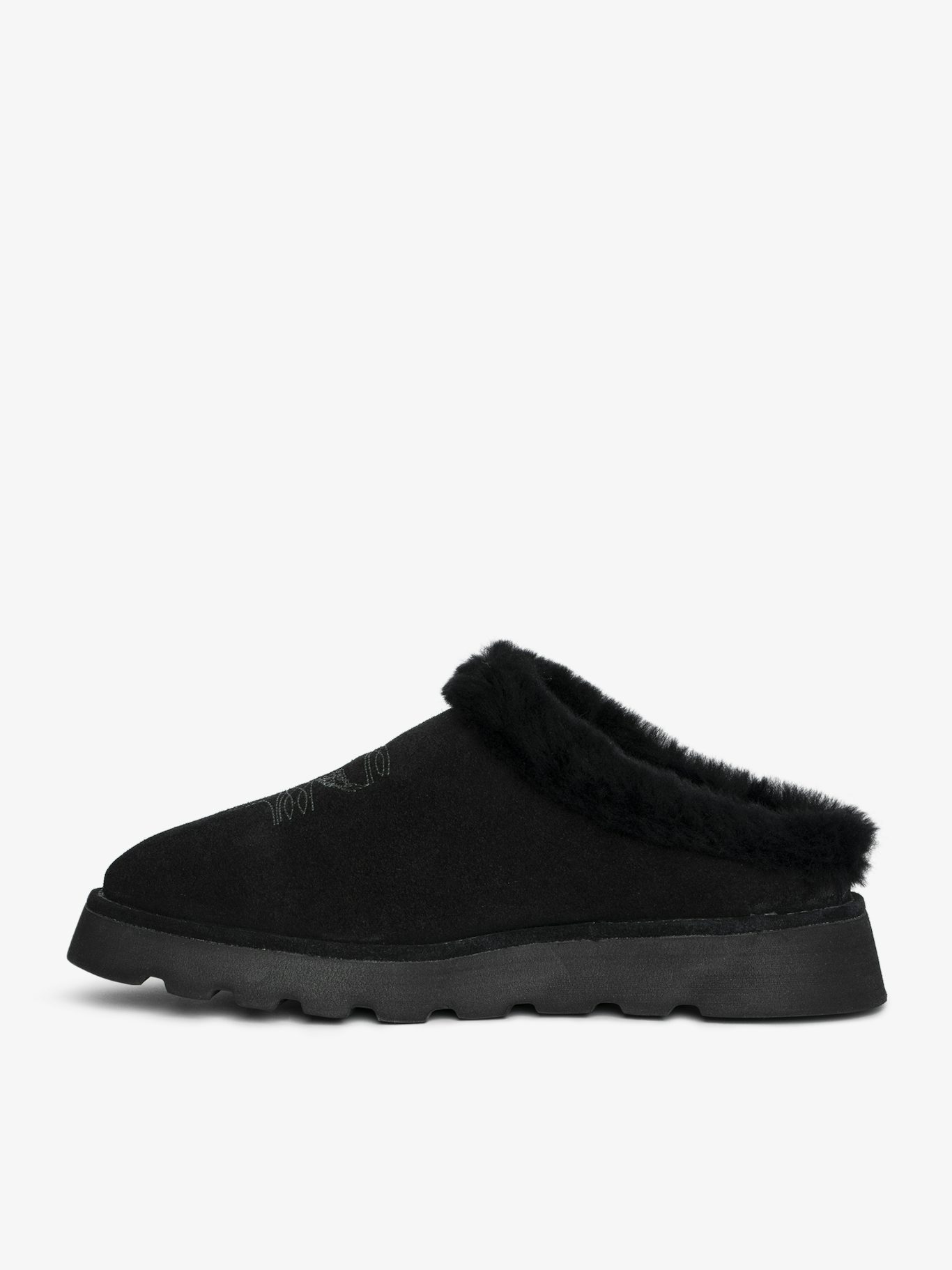 Zadig & Voltaire Teddy Shearling Mules, Black.