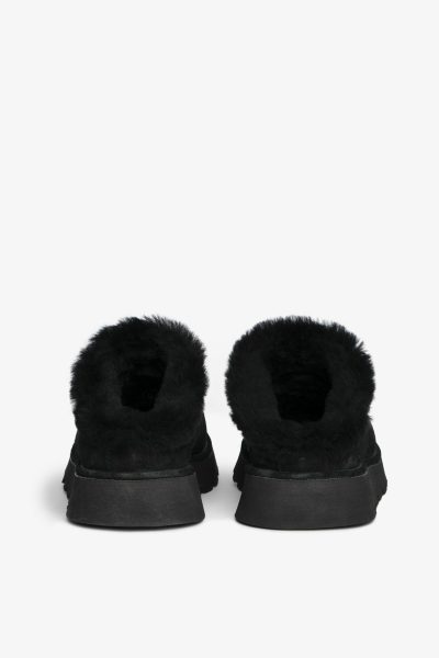 Zadig & Voltaire Teddy Shearling Mules, Black.