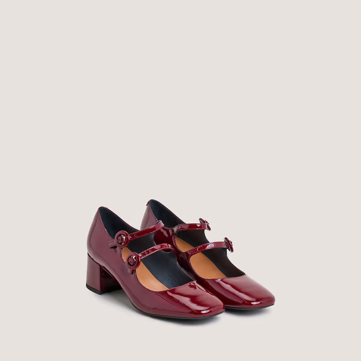 Jonak Delou Mary Janes, Burgundy Patent Leather.