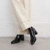 Jonak Doniama Heeled Boots, Black Pleated Patent.