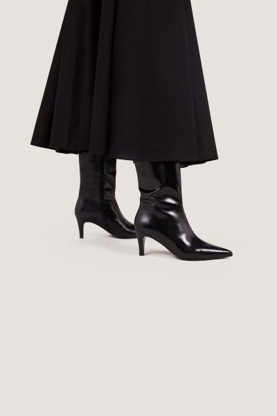 Jonak Diema Heeled Boots, Black Leather