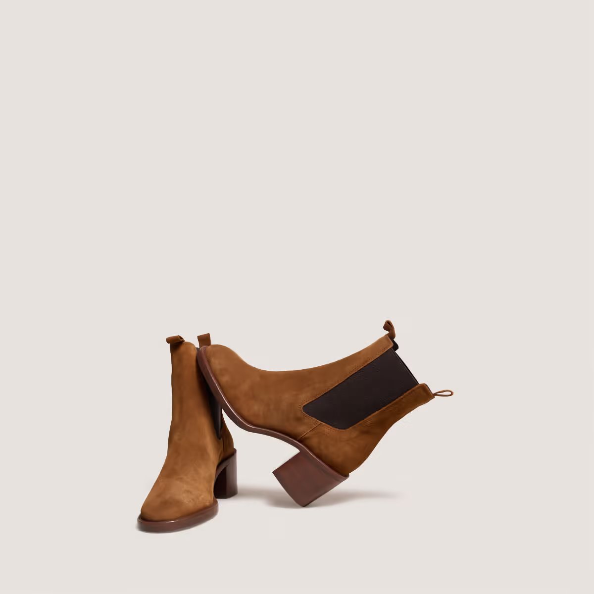 Jonak Bertille Heeled Boots, Cognac Suede