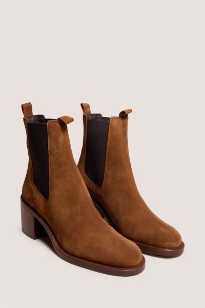 Jonak Bertille Heeled Boots, Cognac Suede
