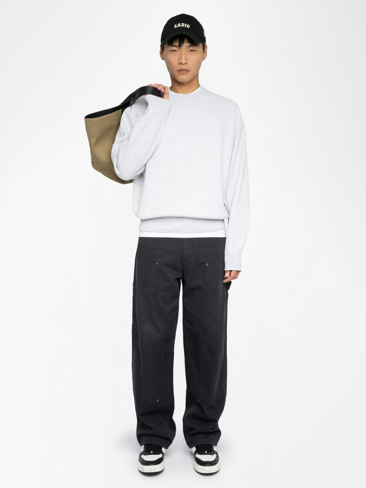 JMSS01325_GRIS_CHINE_SHOOTING_68833fedb1dd7 Zadig & Voltaire Aime Sweatshirt,