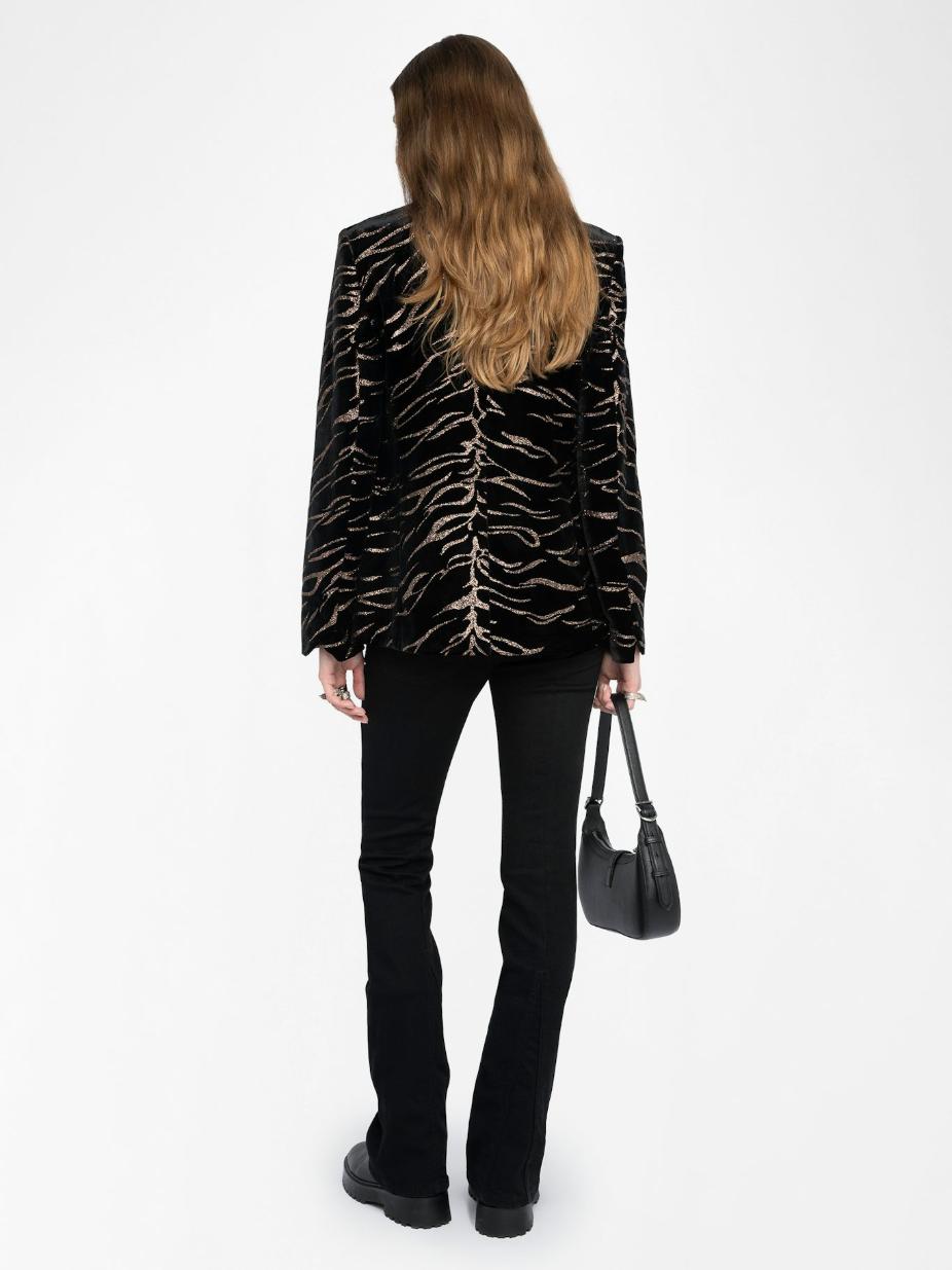 WWBL01939_BLACK_BACK_688250cad3801 Zadig & Voltaire Vavy Velvet Blazer, Black.
