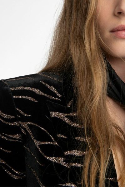 Zadig & Voltaire Vavy Velvet Blazer, Black.
