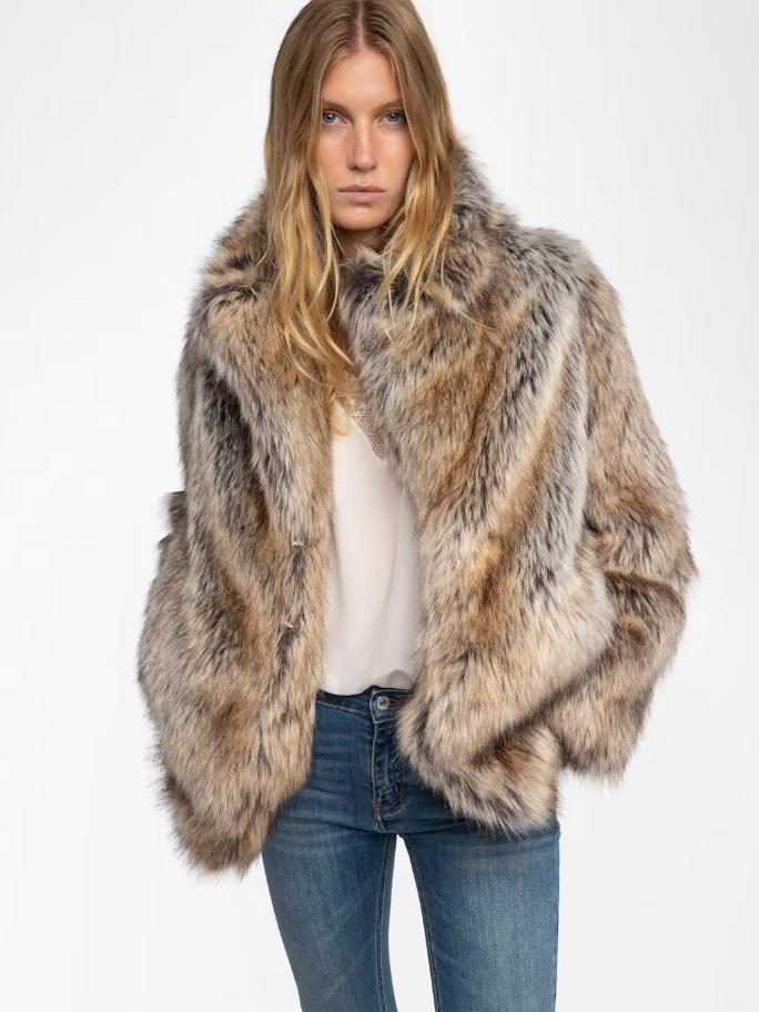 Zadig & Voltaire Faune Coat, Naturel.