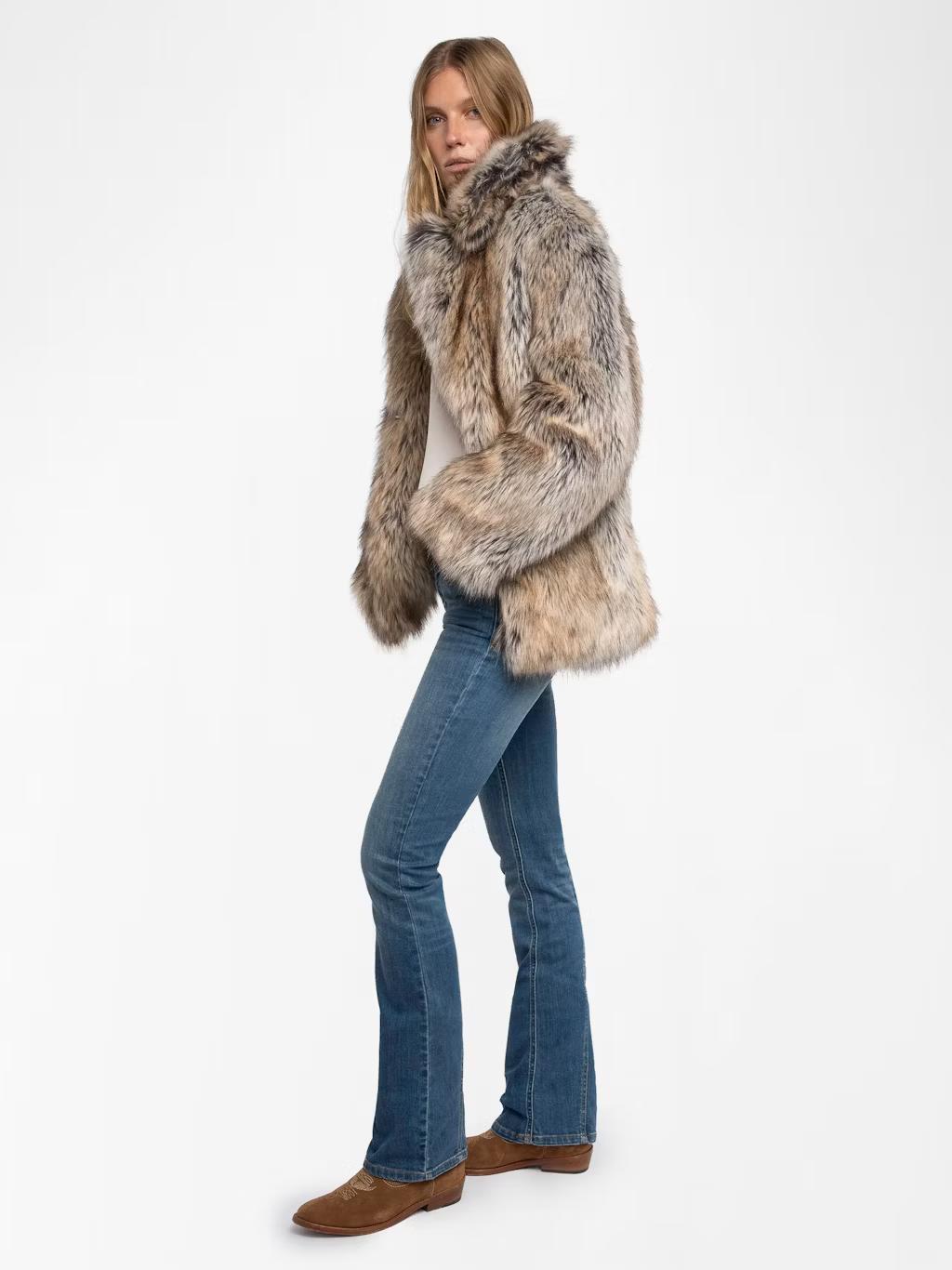 Zadig & Voltaire Faune Coat, Naturel.