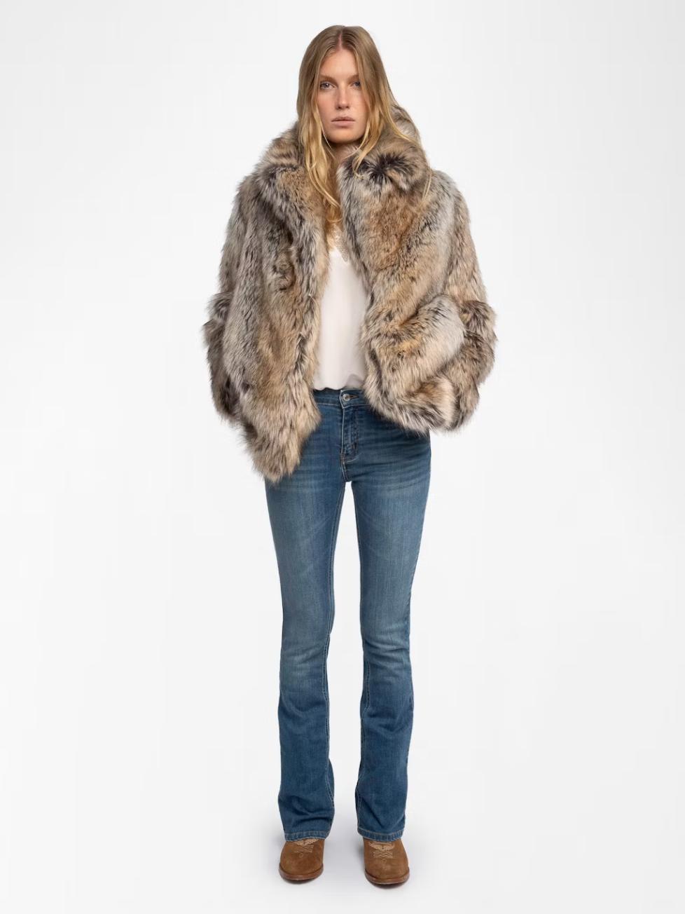 Zadig & Voltaire Faune Coat, Naturel.